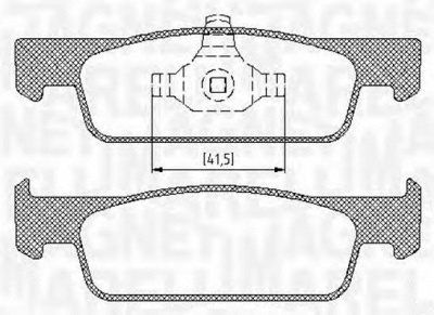 MAGNETI MARELLI 363916060717 -  Комплект тормозных колодок, дисковый тормоз